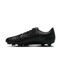 Nike Tiempo Legend Club 10 Grass/Artificial Grass Football Shoes (MG) Black Dark Green