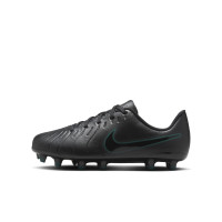 Nike Tiempo Legend Club 10 Grass/Artificial Grass Football Shoes (MG) Kids Black Dark Green