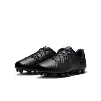 Nike Tiempo Legend Club 10 Grass/Artificial Grass Football Shoes (MG) Kids Black Dark Green