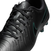 Nike Tiempo Legend Club 10 Grass/Artificial Grass Football Shoes (MG) Kids Black Dark Green