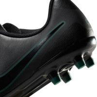 Nike Tiempo Legend Club 10 Grass/Artificial Grass Football Shoes (MG) Kids Black Dark Green