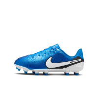 Nike Tiempo Legend Academy 10 Gras / Kunstgras Voetbalschoenen (MG) Kids Blauw Wit Zwart