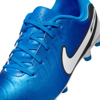 Nike Tiempo Legend Academy 10 Gras / Kunstgras Voetbalschoenen (MG) Kids Blauw Wit Zwart