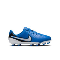 Nike Tiempo Legend Club 10 Gras / Kunstgras Voetbalschoenen (MG) Kids Blauw Wit Zwart