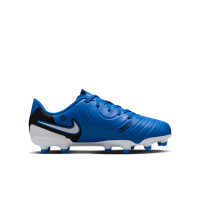 Nike Tiempo Legend Club 10 Gras / Kunstgras Voetbalschoenen (MG) Kids Blauw Wit Zwart