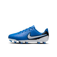 Nike Tiempo Legend Club 10 Gras / Kunstgras Voetbalschoenen (MG) Kids Blauw Wit Zwart