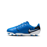 Nike Tiempo Legend Club 10 Gras / Kunstgras Voetbalschoenen (MG) Kids Blauw Wit Zwart