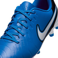 Nike Tiempo Legend Club 10 Gras / Kunstgras Voetbalschoenen (MG) Kids Blauw Wit Zwart