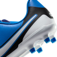 Nike Tiempo Legend Club 10 Grass/Artificial Grass Football Shoes (MG) Kids Blue White Black