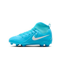 Nike Phantom Luna Club II Gras / Kunstgras Voetbalschoenen (MG) Kids Blauw Wit