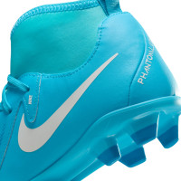 Nike Phantom Luna Club II Gras / Kunstgras Voetbalschoenen (MG) Kids Blauw Wit