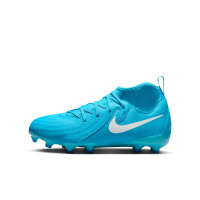 Nike Phantom Luna Academy II Gras / Kunstgras Voetbalschoenen (MG) Kids Blauw Wit