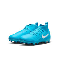 Nike Phantom Luna Academy II Gras / Kunstgras Voetbalschoenen (MG) Kids Blauw Wit