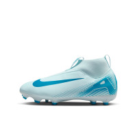 Nike Zoom Mercurial Superfly Academy 10 Grass/Artificial Grass Football Shoes (MG) Kids Light Blue