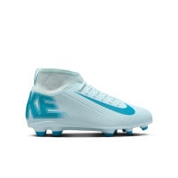 Nike Mercurial Superfly Club 10 Grass/Artificial Grass Football Shoes (MG) Kids Light Blue