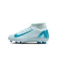 Nike Mercurial Superfly Club 10 Grass/Artificial Grass Football Shoes (MG) Kids Light Blue