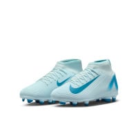 Nike Mercurial Superfly Club 10 Grass/Artificial Grass Football Shoes (MG) Kids Light Blue