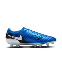 Nike Tiempo Legend Elite 10 IJzeren-Nop Voetbalschoenen (SG) Anti-Clog Blauw Wit Zwart