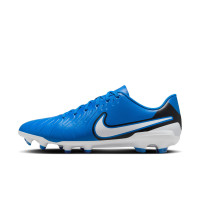 Nike Tiempo Legend Club 10 Grass/Artificial Grass Football Shoes (MG) Blue White Black