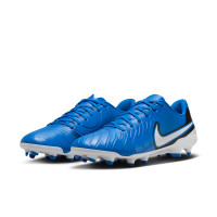 Nike Tiempo Legend Club 10 Grass/Artificial Grass Football Shoes (MG) Blue White Black