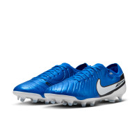 Nike Tiempo Legend Pro 10 Gras Voetbalschoenen (FG) Blauw Wit Zwart