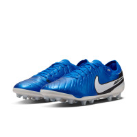 Nike Tiempo Legend Pro 10 Kunstgras Voetbalschoenen (AG) Blauw Wit Zwart