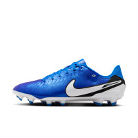 Nike Tiempo Legend Academy 10 Grass/Artificial Grass Football Shoes (MG) Blue White Black