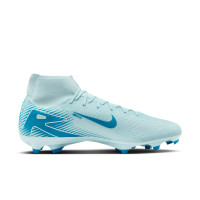 Nike Zoom Mercurial Superfly Academy 10 Grass/Artificial Grass Football Shoes (MG) Light Blue Blue