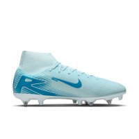 Nike Zoom Mercurial Superfly Academy 10 Iron Nop Football Shoes (SG) Anti-Clog Light Blue