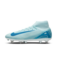 Nike Zoom Mercurial Superfly Academy 10 Iron Nop Football Shoes (SG) Anti-Clog Light Blue