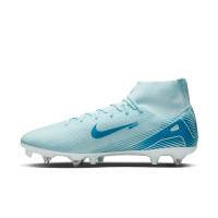 Nike Zoom Mercurial Superfly Academy 10 Iron Nop Football Shoes (SG) Anti-Clog Light Blue