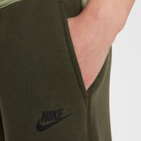 Nike Tech Fleece Sportswear Tracksuit Kids Dark Green Light Green Black