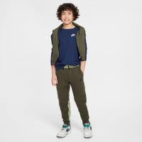 Nike Tech Fleece Joggingbroek Sportswear Kids Donkergroen Lichtgroen Zwart