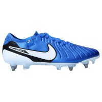 Nike Tiempo Legend Elite 10 IJzeren-Nop Voetbalschoenen (SG) Pro Player Blauw Wit Zwart