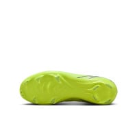 Nike Zoom Mercurial Vapor 16 Pro Gras Football Shoes (FG) Kids Neon Yellow Black Silver