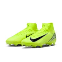 Nike Zoom Mercurial Superfly 10 Pro Gras Football Shoes (FG) Neon Yellow Black Silver