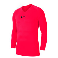 Nike Dri-FIT Park Long Sleeve Base Layer Kids Bright Red Black