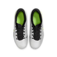 Nike Tiempo Legend 10 Academy Grass/Artificial Grass Football Shoes (MG) Kids Silver Black Neon Yellow