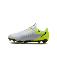 Nike Phantom GX II Academy Gras / Kunstgras Voetbalschoenen (MG) Kids Neongeel Zilver Zwart