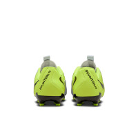 Nike Phantom GX II Academy Gras / Kunstgras Voetbalschoenen (MG) Kids Neongeel Zilver Zwart