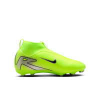 Nike Zoom Mercurial Superfly 10 Academy Grass/Artificial Grass Football Shoes (MG) Kids Neon Yellow Black Silver