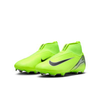 Nike Zoom Mercurial Superfly 10 Academy Grass/Artificial Grass Football Shoes (MG) Kids Neon Yellow Black Silver