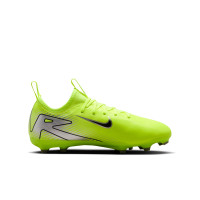 Nike Zoom Mercurial Vapor 16 Academy Grass/Artificial Grass Football Shoes (MG) Kids Neon Yellow Black Silver