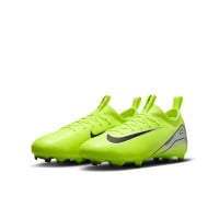 Nike Zoom Mercurial Vapor 16 Academy Grass/Artificial Grass Football Shoes (MG) Kids Neon Yellow Black Silver