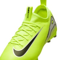 Nike Zoom Mercurial Vapor 16 Academy Grass/Artificial Grass Football Shoes (MG) Kids Neon Yellow Black Silver