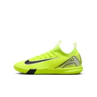 Nike Zoom Mercurial Vapor 16 Academy Indoor Football Boots (IN) Kids Neon Yellow Black Silver