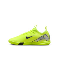 Nike Zoom Mercurial Vapor 16 Academy Indoor Football Boots (IN) Kids Neon Yellow Black Silver