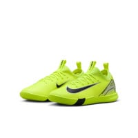 Nike Zoom Mercurial Vapor 16 Academy Indoor Football Boots (IN) Kids Neon Yellow Black Silver