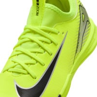 Nike Zoom Mercurial Vapor 16 Academy Indoor Football Boots (IN) Kids Neon Yellow Black Silver