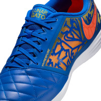 Nike Zaalvoetbalschoenen Lunar Gato II (IN) Blauw Oranje Wit